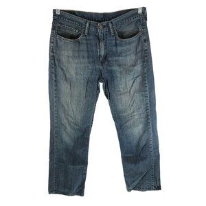 Levis Mens 514 Straight Fit Blue Denim Jeans 34x34 HEMMED Measures 33x30